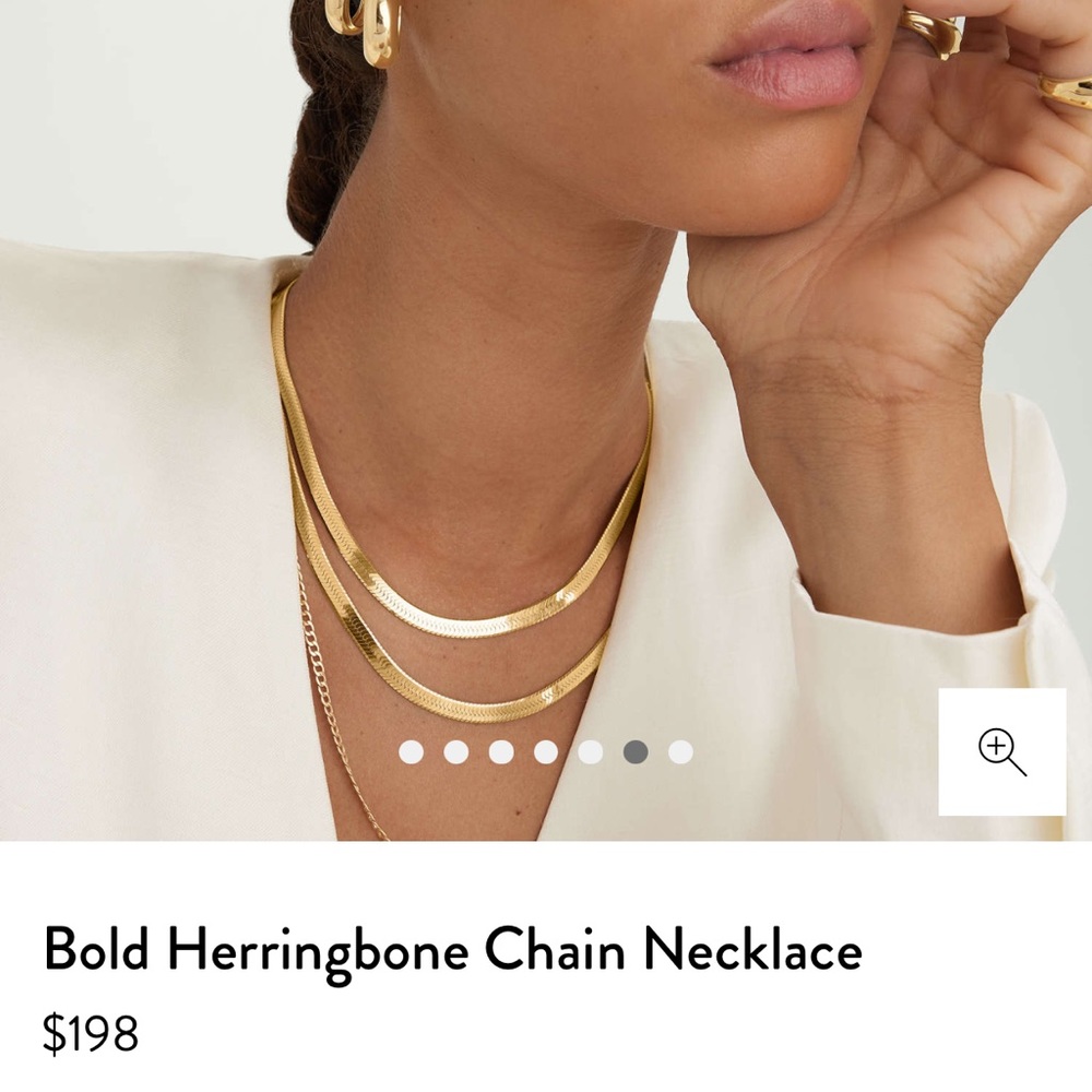 Mejuri Gold Bold Herringbone Chain Necklace